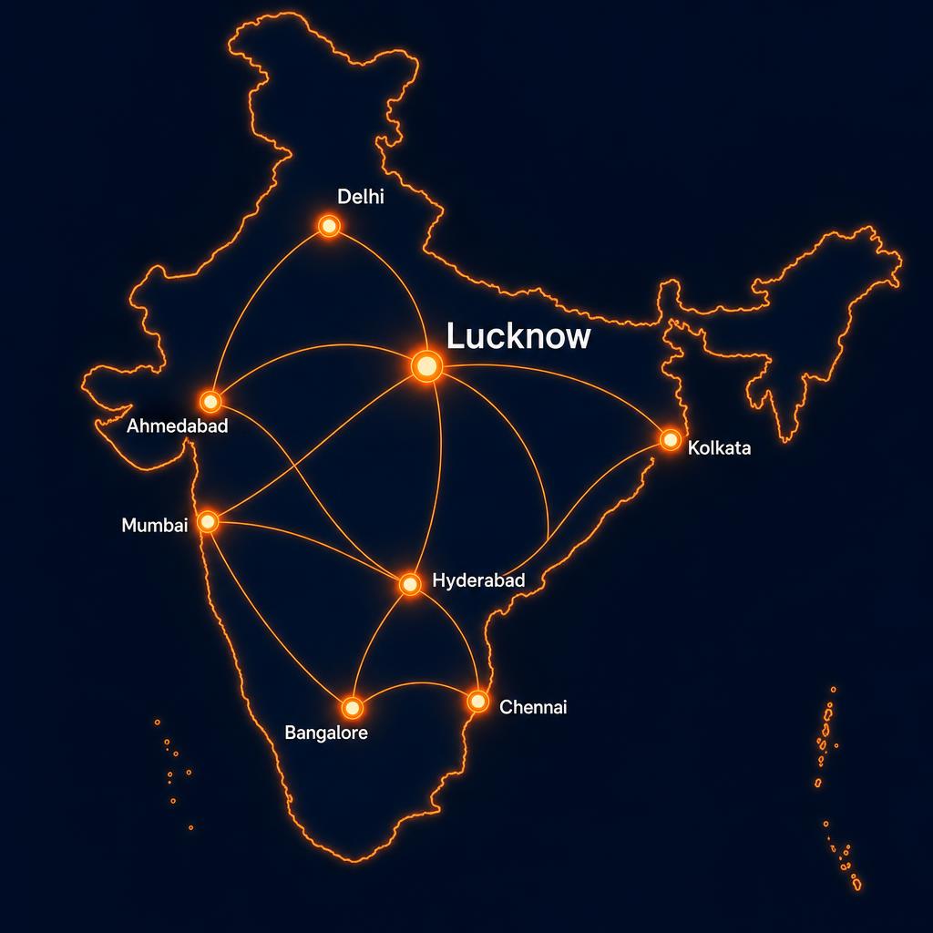 India logistics network map